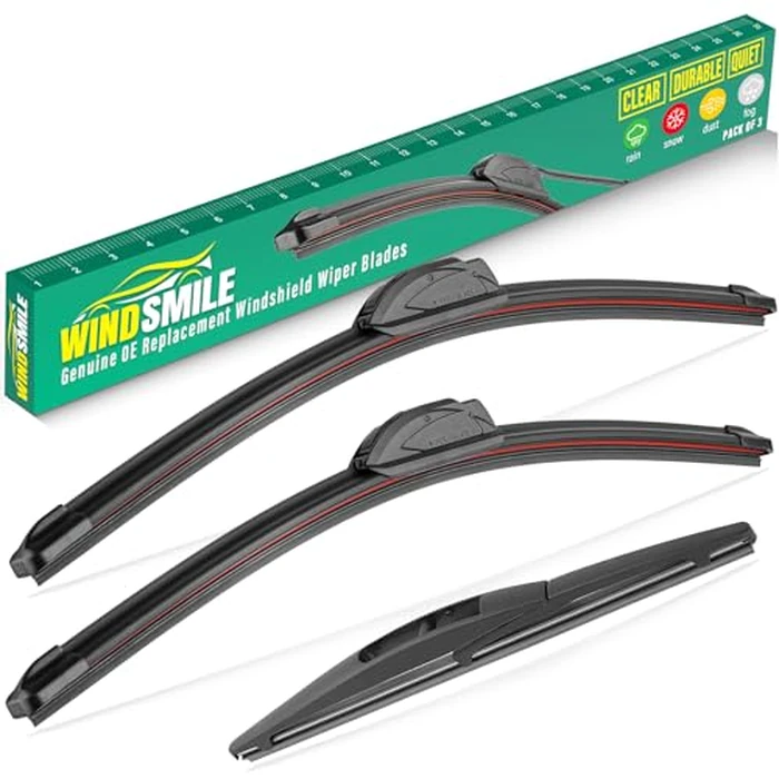 26" 20" 10" Windshield Wiper Blades Replacement for Jeep Grand Cherokee L 2021 2022 2023 2024 2025 Premium All Weather Front Rear Wipers Set - OEM Quality (Pack of 3) by WINDSMILE - Image 1