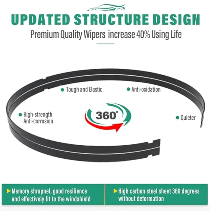 26" 20" 10" Windshield Wiper Blades Replacement for Jeep Grand Cherokee L 2021 2022 2023 2024 2025 Premium All Weather Front Rear Wipers Set - OEM Quality (Pack of 3) by WINDSMILE - Image 6