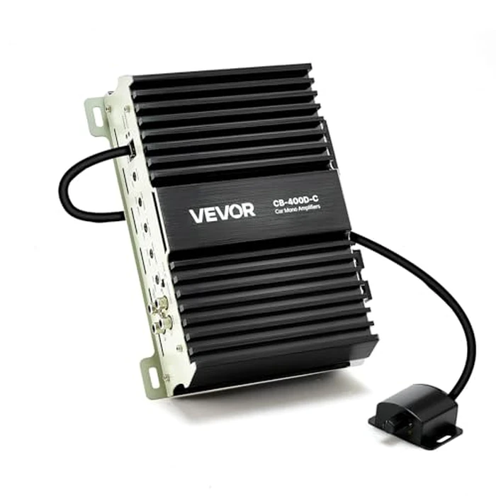 VEVOR Monoblock Car Amplifier, 400W RMS MAX, 1/2/4 Ohm Stable, 1-Channel Class D Car Audio Amplifier with Remote Subwoofer Level Control, Low Pass Filter, Bass Boost & Phase Shift, Volume Controller by VEVOR - Used - Like New condition