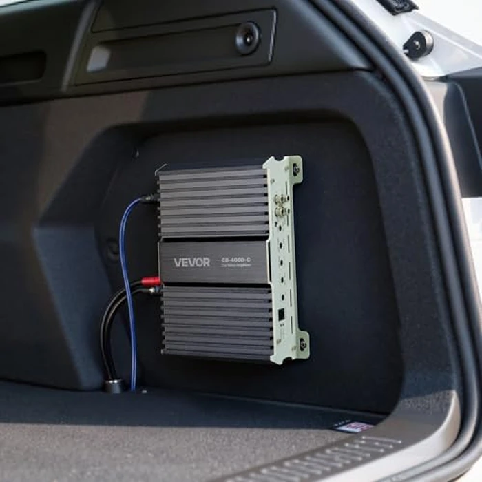 VEVOR Monoblock Car Amplifier, 400W RMS MAX, 1/2/4 Ohm Stable, 1-Channel Class D Car Audio Amplifier with Remote Subwoofer Level Control, Low Pass Filter, Bass Boost & Phase Shift, Volume Controller by VEVOR - Image 2