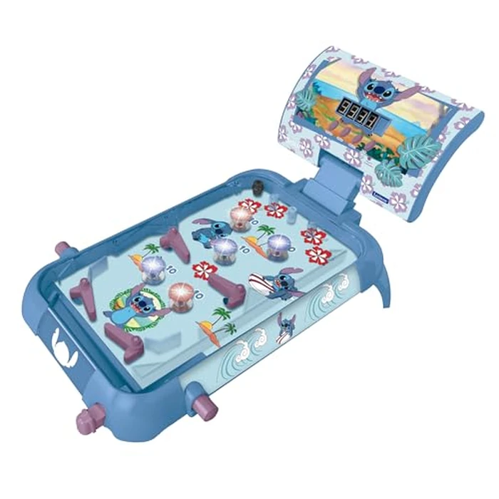 Lexibook, Disney Stitch, Electronic Table Pinball, Action and Reflex Game for Kids and Family, LCD Display, Sound and Light Effects by Lexibook - Image 1