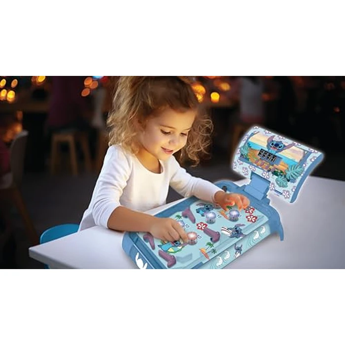 Lexibook, Disney Stitch, Electronic Table Pinball, Action and Reflex Game for Kids and Family, LCD Display, Sound and Light Effects by Lexibook - Image 4