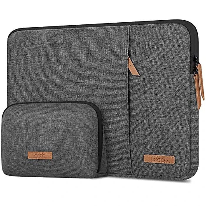 Lacdo 360 degrees Protective Laptop Sleeve Case for 14 inch MacBook Pro M5 Pro/Max A3426 A3427 (2026), M5/M4/M3/M2/M1 A3434 A3112 A3401 A3185, 13.8" Surface Laptop 7 Copilot+PC with Accessory Bag, Dark Gray by Lacdo - Used - Like New condition - CA$16.14