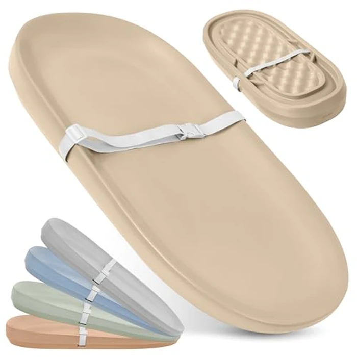 Jool Baby Waterproof Baby Changing Pad - Easy to Clean, Lightweight & Portable - Large Foam Cushion for Comfort (Oatmeal) by Jool Baby - Used - Very Good condition - US$76.49