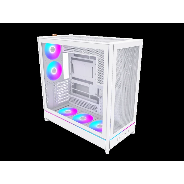 MONTECH HS01 PRO, ATX Mid-Tower PC Case, Gaming PC, High-Airflow, Reversible Layout, Mesh Front Panel, 5x ARGB PWM Fan Pre-Installed, Sink-in Design, by Montech - Image 1