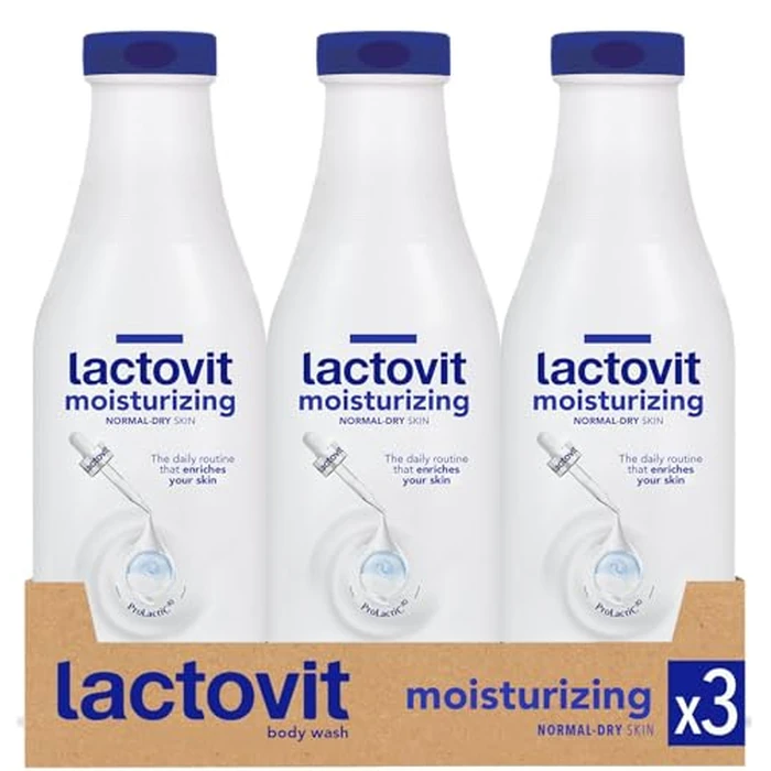 Lactovit | Moisturizing Body Wash | Hydrating Shower Gel | For all Skins | With ProLactiC10, Collagen & Elastin Booster | Smooth & Youthful Skin | Dermatologist Recommended | 3 x 600 ml by Lactovit - Used - Like New condition - US$16.53