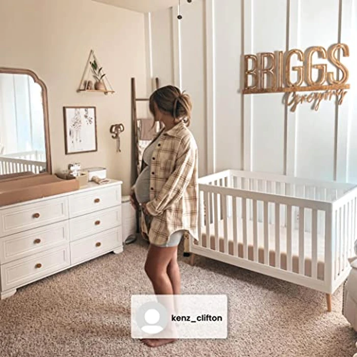Delta Children Essex 4-in-1 Convertible Baby Crib, Bianca White with Natural Legs by Delta Children - Image 6