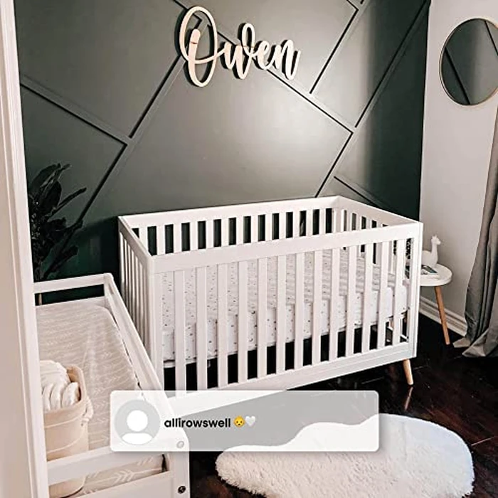 Delta Children Essex 4-in-1 Convertible Baby Crib, Bianca White with Natural Legs by Delta Children - Image 7