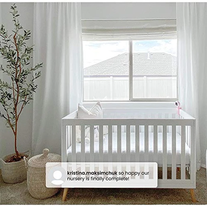 Delta Children Essex 4-in-1 Convertible Baby Crib, Bianca White with Natural Legs by Delta Children - Image 9