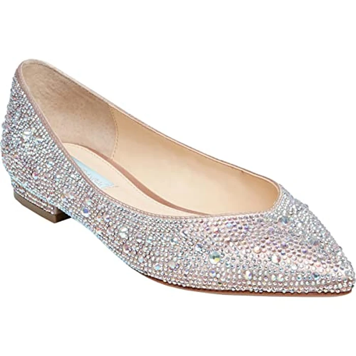 Betsey Johnson Women's Jude Ballet Flat, Nude Satin, 9 by Betsey Johnson - Image 2