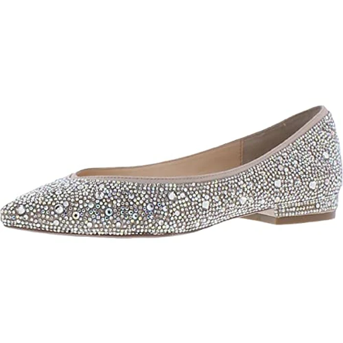 Betsey Johnson Women's Jude Ballet Flat, Nude Satin, 9 by Betsey Johnson - Image 3