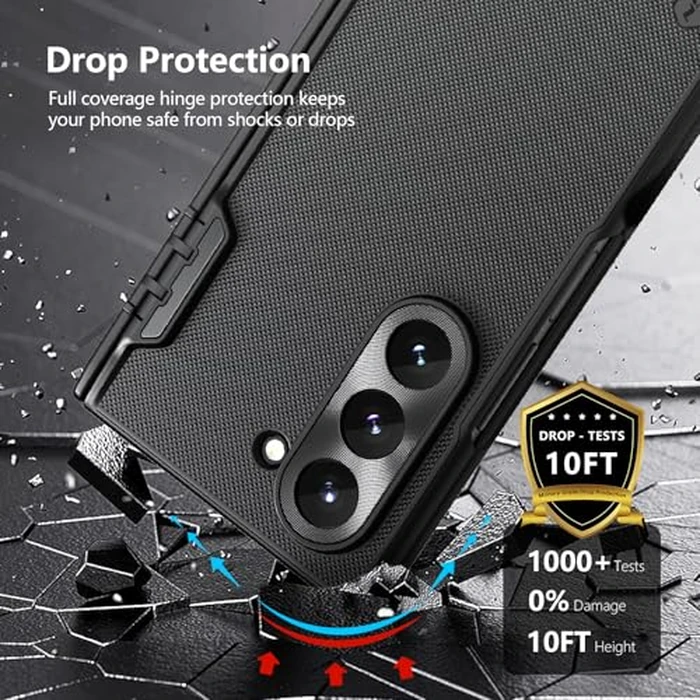 Nillkin for Samsung Galaxy Z Fold 6 Magnetic Case with Screen Protector, [Compatible with MagSafe][Hinge Protection] Frosted Texture Slim Fit Protective Phone Case for Galaxy Z Fold 6 Case Black by Nillkin - Image 7