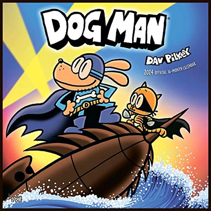 Dog Man | 2024 12 x 24 Inch Monthly Square Wall Calendar | BrownTrout | DogMan Canine Book by BrownTrout - Used - Like New condition - CA$5.50