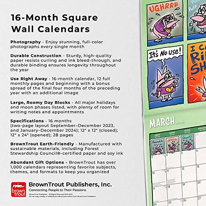 Dog Man | 2024 12 x 24 Inch Monthly Square Wall Calendar | BrownTrout | DogMan Canine Book by BrownTrout - Image 3