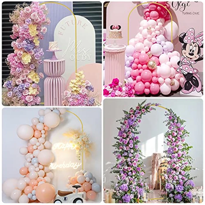 Wokceer 7.2 FT Wedding Arch Stand and Arch Cover, Metal Arch Backdrop Stand with Arch Stand Cover for Birthday Party Wedding Ceremony Bridal Baby Shower Event Decor, Black, DoorCover 1.2M-Black-K by Wokceer - Image 6