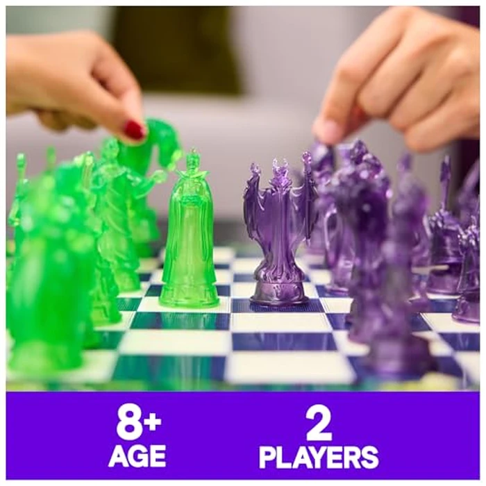 Spin Master Games, Disney Villains Chess Set for Adults & Kids, Play as Classic Disney Characters Ursula, Jafar, Hades, & More, STEM Activity, 2 Players, for Ages 8 & Up by Spin Master Games - Image 2
