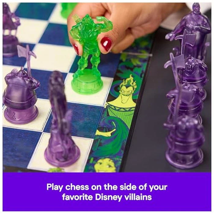 Spin Master Games, Disney Villains Chess Set for Adults & Kids, Play as Classic Disney Characters Ursula, Jafar, Hades, & More, STEM Activity, 2 Players, for Ages 8 & Up by Spin Master Games - Image 3