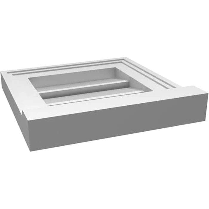 12"W x 12"H Vertical Surface Mount PVC Gable Vent: Functional, w/ 2"W x 2"P Brickmould Sill Frame by Ekena Millwork - Image 5