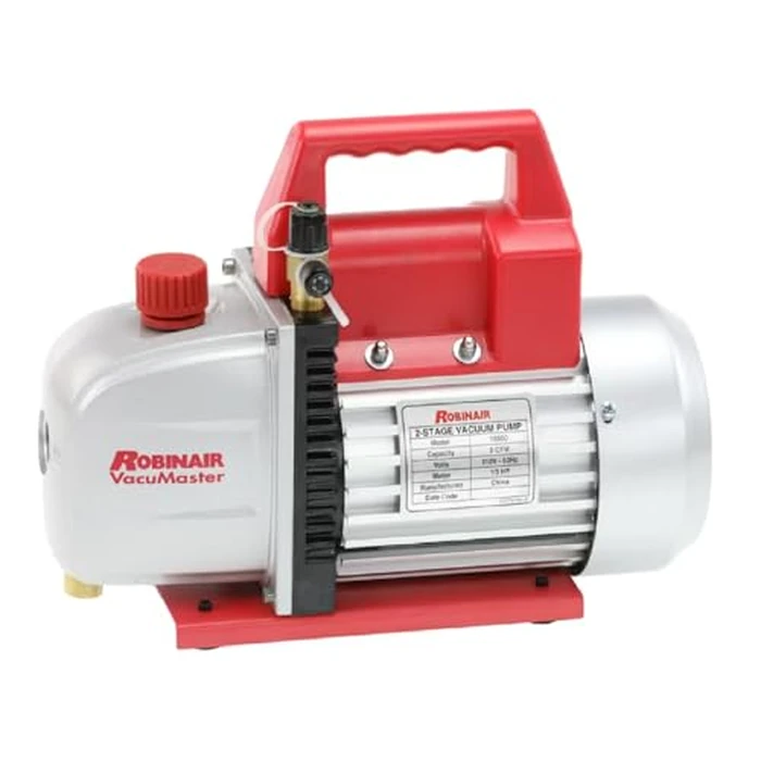 Robinair 15500 VacuMaster Economy Vacuum Pump for Air Conditioning and Refrigeration Service; 2-Stage Pump, 5 CFM Free Air Displacement, 1/3HP 115V/60HZ Motor, 35 Micron Rating by Robinair - Image 3