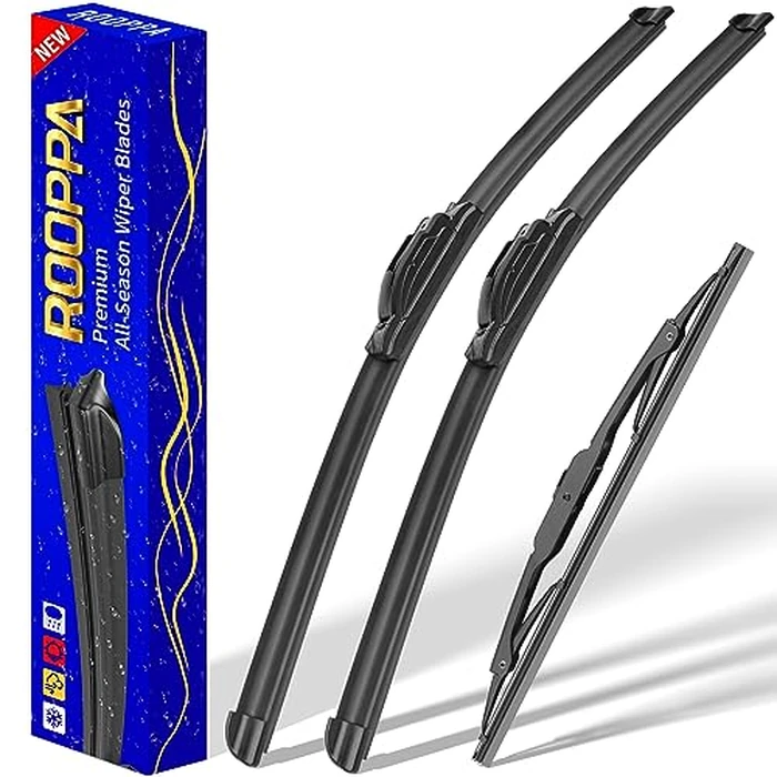 3 wipers Replacement for 2005-2010 Toyota Sienna, Windshield Wiper Blades Original Equipment Replacement - 26"/19"/16" (Set of 3) U/J HOOK by Rooppa - Image 1