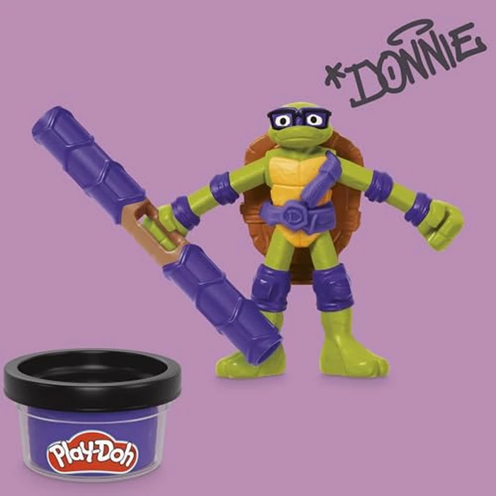 Play-Doh Teenage Mutant Ninja Turtles Cowabunga Creations Bendy 4 Inch Action Figures Set, Kids Arts & Crafts, TMNT Toys for Boys & Girls 4+ by Play-Doh - Image 8