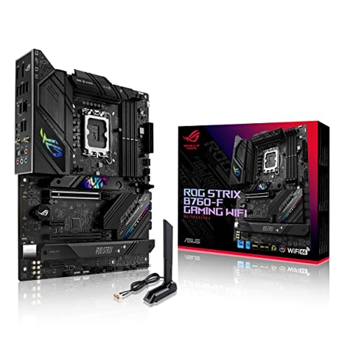 ASUS ROG Strix B760-F Gaming WiFi Intel B760(13th and 12th Gen) LGA 1700 ATX Motherboard,16 + 1 Power Stages,DDR5 up to 7800 MT/s,PCIe 5.0,3xM.2 Slots,WiFi 6E,USB 3.2 Gen 2x2 Type-C,Aura Sync RGB by Asus - Used - Acceptable condition - CA$141.21