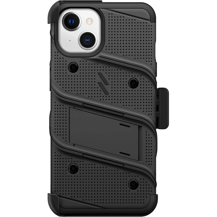 Zizo Bolt Bundle Phone Case with Holster & Tempered Glass Screen Protector for iPhone 13 - Black by Zizo - Image 2