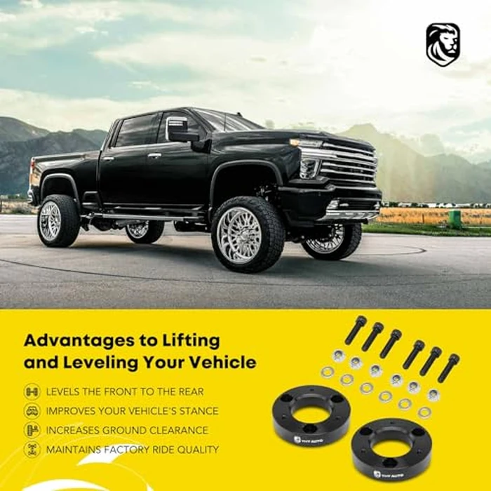 YHTAUTO 2 Inch Front Leveling Lift Kit Compatible with 2004-2023 Nissan Titan/Armada | RWD/4WD | Spacers Raise the Front of Your Truck By 2 Inch | 2PCS Suspension Leveling Kit w/Hardware by YHTAUTO - Image 6