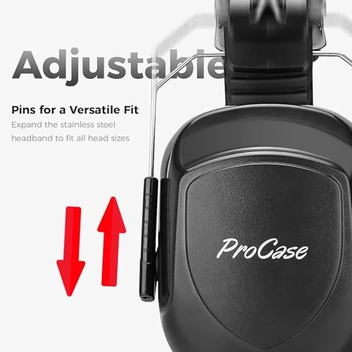 ProCase Noise Reduction Ear Muffs, Sound Proof Ear Protection, NRR 28dB Noise Cancelling Headphones for Adults Kids Autism, Hearing Protection for Shooting Gun Range Mowing -Red by ProCase - Used - Like New condition - US$11.87