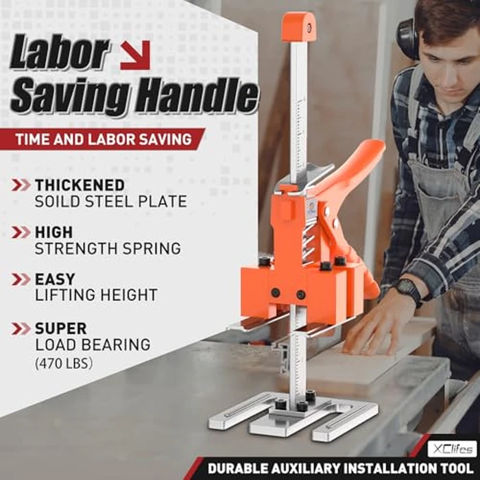 Labor Saving Arm Jack Handle 2 Pack, Construction Jack, Wall Tile Locator, Multi Function Height Adjustment Lifting Device, Door Panel Lifting Cabinet, Raised 10 in, Pair Dynamic Load 400 LB by XClifes - Image 2