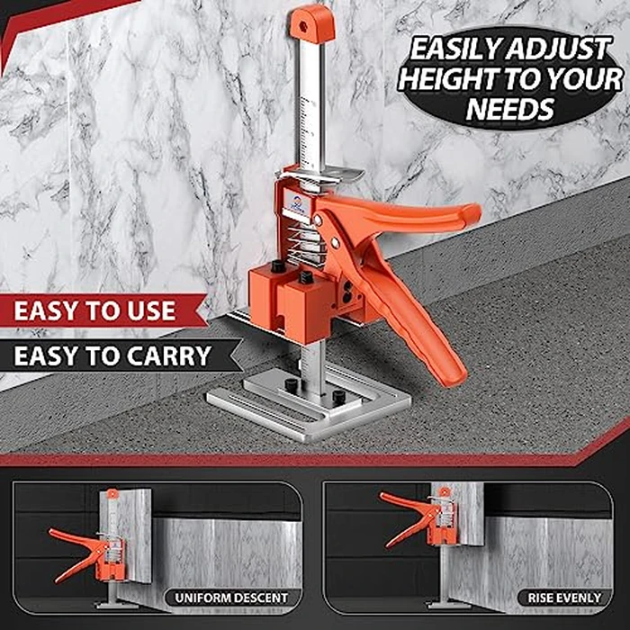 Labor Saving Arm Jack Handle 2 Pack, Construction Jack, Wall Tile Locator, Multi Function Height Adjustment Lifting Device, Door Panel Lifting Cabinet, Raised 10 in, Pair Dynamic Load 400 LB by XClifes - Image 7