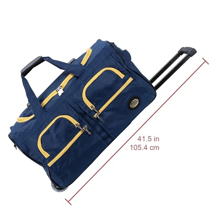 Rockland 40" Polyester Rolling Duffel Bag, Navy by Rockland - Image 6