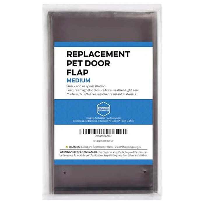 Evergreen Pet Supplies Dog Door Replacement Flaps - Compatible with PetSafe Freedom PAC11-11038 - Medium Brown 8.25" x 12.25" - Weather-Resistant Replacement Flap for Sliding Glass Inserts by Evergreen Pet Supplies - Image 7