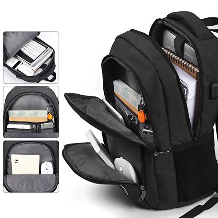 Backpack for Men and Women,School Backpack for Teenager,15.6 inch Laptop Bookbag with USB Charging port for Business Work College Travel by YAMTION - Image 4