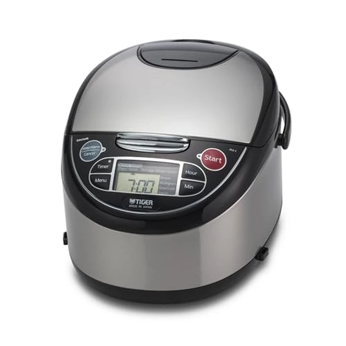 Tiger JAX-T18U-K 10-Cup (Uncooked) Micom Rice Cooker with Food Steamer & Slow Cooker, Stainless Steel Black by Tiger - Used - Like New condition - US$204.99