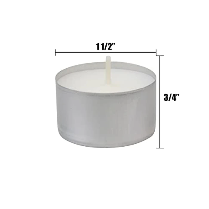 Stonebriar Unscented Long Burning White Tealight Candles, Bulk Pack, 6-7 Hour Burn Time, Smokeless Tealights for Parties, Weddings, Home, 50 Count by Stonebriar - Image 6