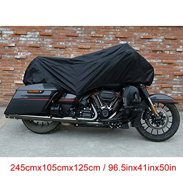 X AUTOHAUX L Black Motorcycle Half Cover Outdoor Waterproof Rain Dust UV Protector by X AUTOHAUX - Image 2