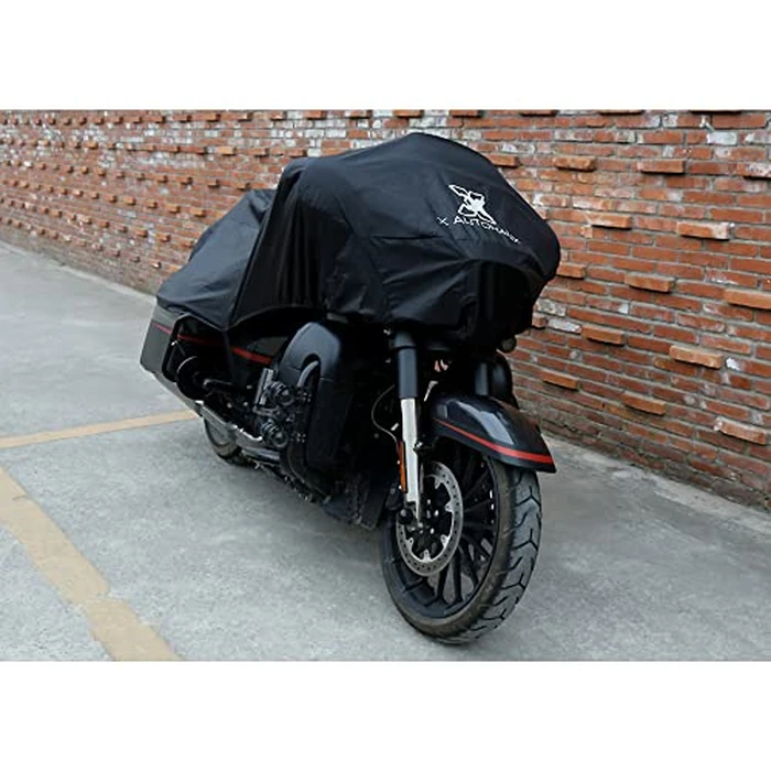 X AUTOHAUX L Black Motorcycle Half Cover Outdoor Waterproof Rain Dust UV Protector by X AUTOHAUX - Image 3