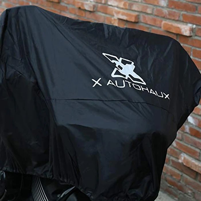X AUTOHAUX L Black Motorcycle Half Cover Outdoor Waterproof Rain Dust UV Protector by X AUTOHAUX - Image 6