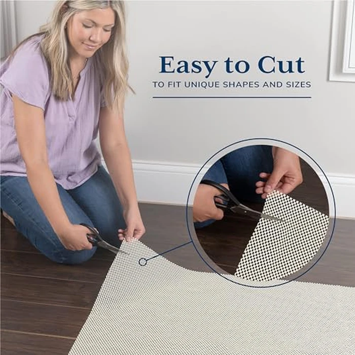 Veken Rug Gripper Pad for Hardwood Floors, Non Slip 2x4 Ft Rug Pads for Area Rugs, Thick Rug Grippers for Tile Floors, Under Carpet Anti Skid Mat, Keep Your Rugs Safe and in Place by Veken - Image 2