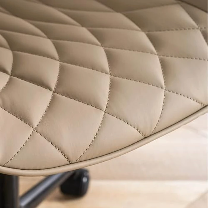 YOUNIKE Khaki Office Desk Chair, Swivel Adjustable Height Home Office Chairs, Small Armless Rolling Computer Chair, Modern Task Work Chair with Upholstered Back by YOUNIKE - Image 6
