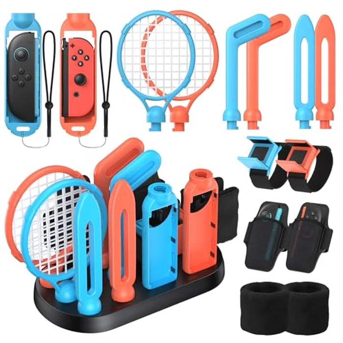 [Switch 1/2 Compatible] FASTSNAIL Sports Accessories Bundle for Nintendo Switch 2/Switch 1/OLED for Joy-con 2, Storage and Organizer Station for Switch Sports Games, Family Party Pack Kit for Joycon by FASTSNAIL - Used - Very Good condition - US$8.44