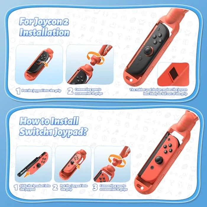 [Switch 1/2 Compatible] FASTSNAIL Sports Accessories Bundle for Nintendo Switch 2/Switch 1/OLED for Joy-con 2, Storage and Organizer Station for Switch Sports Games, Family Party Pack Kit for Joycon by FASTSNAIL - Image 4