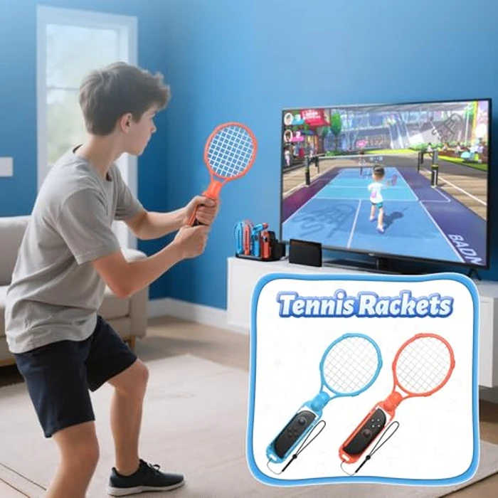 [Switch 1/2 Compatible] FASTSNAIL Sports Accessories Bundle for Nintendo Switch 2/Switch 1/OLED for Joy-con 2, Storage and Organizer Station for Switch Sports Games, Family Party Pack Kit for Joycon by FASTSNAIL - Image 5