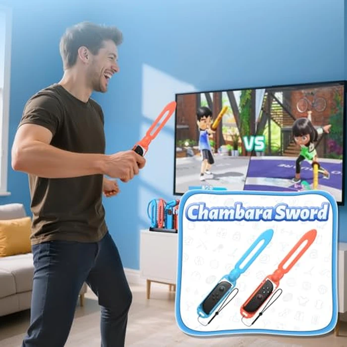 [Switch 1/2 Compatible] FASTSNAIL Sports Accessories Bundle for Nintendo Switch 2/Switch 1/OLED for Joy-con 2, Storage and Organizer Station for Switch Sports Games, Family Party Pack Kit for Joycon by FASTSNAIL - Image 8