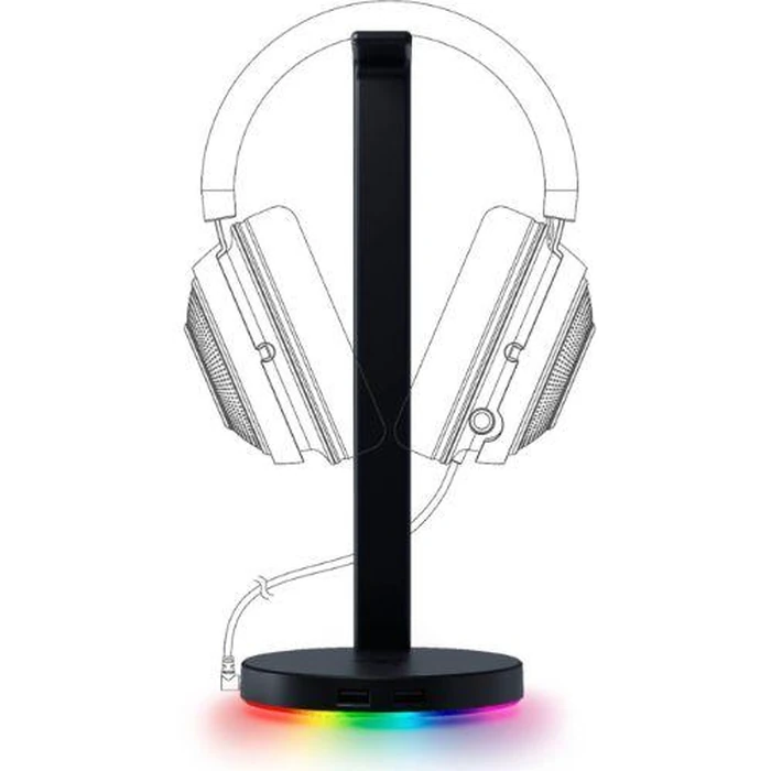 Razer Base Station V2 Chroma Headset Stand USB Hub - Black by Razer - Image 3