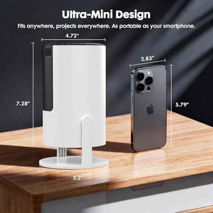 [Built-in Apps] Mini Projector with WiFi and Bluetooth, Native 1080P Portable Movie Projector for Bedroom, Android 12, Auto Vertical Keystone, 180 degrees Rotation, Compatible with HDMI/USB/TV Stick/Laptop by YINCODI - Image 7