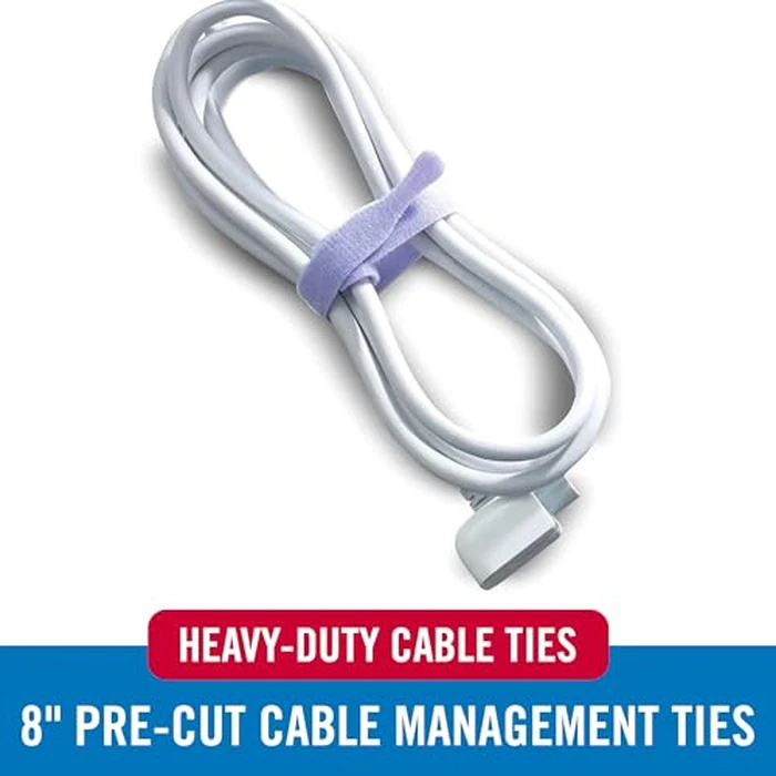 VELCRO Brand ONE-WRAP Cable Ties | 60Pk | 8 x 1/2" Straps, Multicolor | Strong Reusable Wire Management | Cord Bundling for Home Office and Data Centers by VELCRO Brand - Image 6