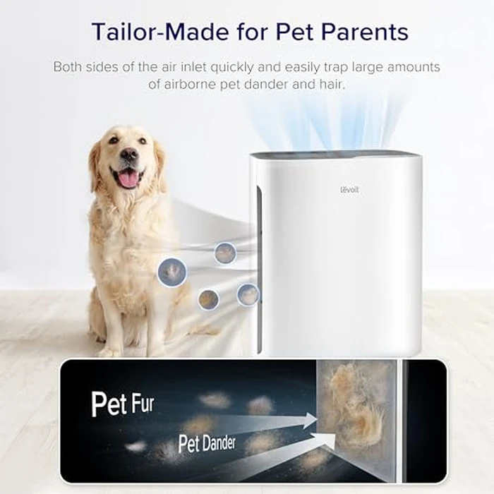 Levoit Air Purifiers for Large Room, Purificateur d'air with Washable Pre-Filter for Allergies, Dust, Pollen, Pet Hair, AHAM VERIFIDE, Odor & Smoke Eliminator for Medium Sized Rooms, Vital 100 by Levoit - Image 3
