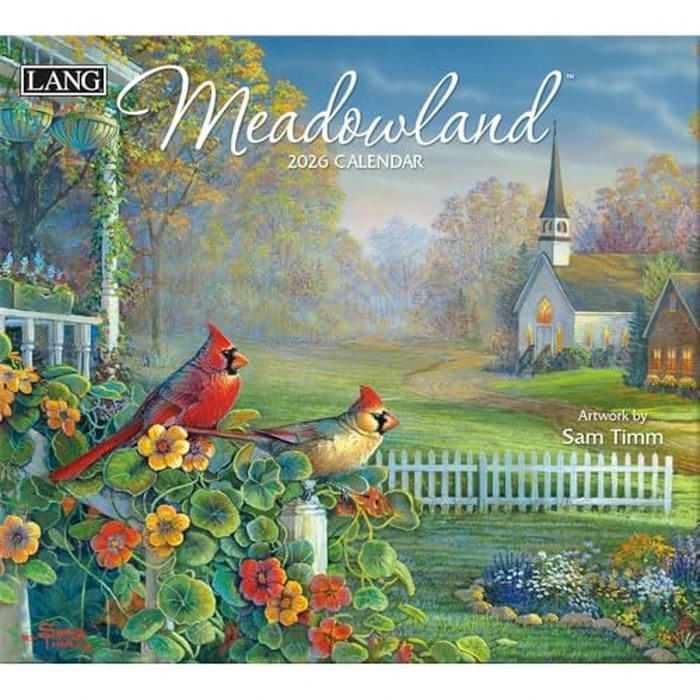 Lang Companies, Meadowland 2026 Wall Calendar by Sam Timm, 13.4'' X 12'', 12-Month Calendar with Stapled Binding by Lang - Used - Like New condition